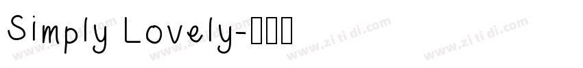 Simply Lovely字体转换